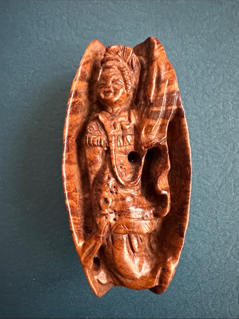Rare Vintage Hand Carved Wooden Plaque